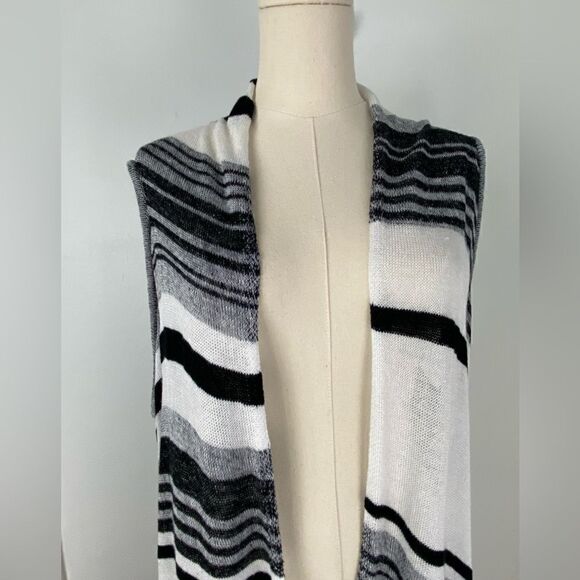 Chico’s Kimono Lightweight Beachy Open Knit Minimalist Linen Blend Size L-XL - Picture 9 of 10